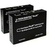 J-Tech Digital &reg; Hdmi Extender Over TCP/IP Ethernet/over Single Cat5e/cat6 Cable 1080p with Ir - Up to 400 Ft