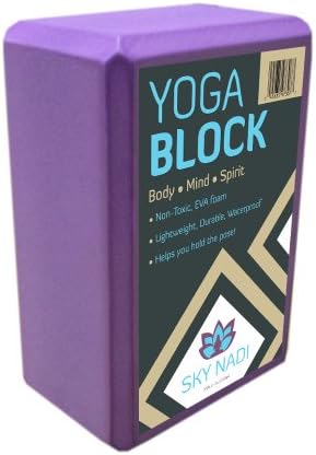 Yoga Block | Lifetime Guarantee | Goes Great with Your Yoga Strap and Mat | Deepen Poses | Add Flexibility | Luxury Quality Bolster | Yoga Brick | Use with Socks and Shoes or Barefoot | Easier on Your Body Than Bamboo or Cork Bricks
