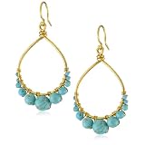 Chan Luu Turquoise Stones On Gold Vermeil Drop