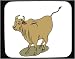 Decorated Mouse Pad with cow, Spain, Europe, bull, angry, violent, wonder, animal, bo...