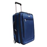 Traveler's Choice Siena 21" Hybrid Hardshell Rolling Garment Bag / Upright (Navy)