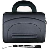 Haier HLT71 7-Inch Portable LCD TV Black Cube Carrying Case Bag Pouch Cube + Includes a eBigValue (TM) Determination Hand Strap Key Chain!!!