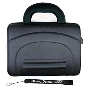 Dell Mini 10v Mini 10 Netbook Deluxe Black Cube Netbook Carrying Case + Includes a 4-inch eBigvalue (TM) Determination Hand Strap