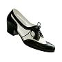 Aris Allen 1950s Black & White Spectator Wingtip Mesh Oxford Swing Shoes with Suede Sole