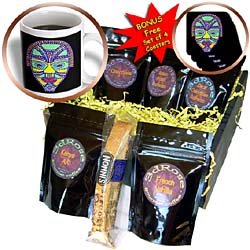 African Art - African Mask - Coffee Gift Baskets - Coffee Gift Basket by 3dRose LLC