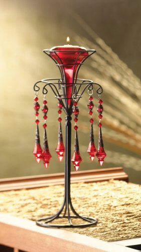Red Victorian Candleholder - Style 39935