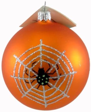 Laved Italian Ornaments SPIDER REFLECTOR Glass Halloween Webs J4726340
