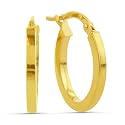 14K Yellow Gold Hoop Earrings