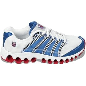 Buy K-Swiss Mens Tubes Run 100 Running Shoe (Wht Blu Red)