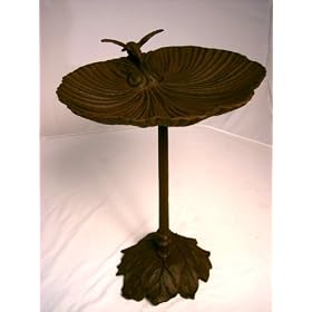Large Cast Iron Hummingbird Birdbath by 