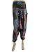 Womens Boho Aladdin Style multi Brown Hippy Pants Printed Cotton Capri 38"