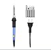 ANTOGOO Soldering Iron 60W 110V Adjustable Temperature Welding Soldering Iron Gun Kit with Carry Case, 5pcs Tips, Magnifier Station,1.0mm 50g Solder Wire, Desoldering Pump, and Tips Cleaner