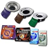 Produkt-Bild: Senseo Padhalter + Pads-Set Normal (HD7810, HD7811, HD7812) Hot Choco, Espresso, Teepads