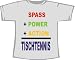 Spaß + Power + Action = Tischtennis; T-Shirt grau (ash)