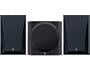 Yamaha 3-Way Acoustic Suspension Bookshelf Speakers (Pair) + Front Firing 100W Active Powered Subwoofer
