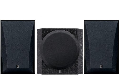Yamaha 3-Way Acoustic Suspension Bookshelf Speakers (Pair) + Front Firing 100W Active Powered Subwoofer Yamaha 3-Way Acoustic Suspension Bookshelf Speakers (Pair) + Front Firing 100W Active Powered Subwoofer
