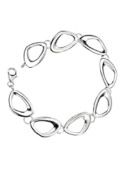 Elements Silver, Cut Out Pebble Shape Linked Bracelet