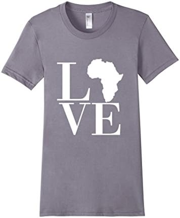 Women's Love Africa - Continent - Fitted T-Shirt - Multiple Colors Small Slate