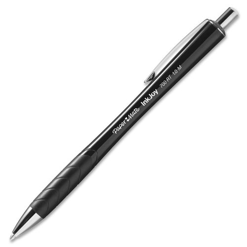 Paper Mate Ink Joy 700RT Retractable Medium Point Advanced 4 Ink Pens, Colored Ink, Black Body Pens (1829502)