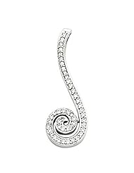 Platinum Diamond Swirl Design Pendant - 0.31 Ct. -- LIFETIME WARRANTY