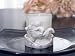 Glass Candle w Round Base w Rocking Horse w Pink Stones (Set of 48) - Baby Shower Gifts & Wedding