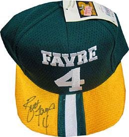 Brett Favre Autographed Green Bay Packers Hat - Men's NFL Fitted and Stretch Hats