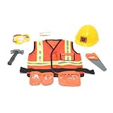 Melissa & Doug Construction Worker Costume Deluxe Role Play Set
