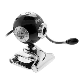 Round Black and Silver Robot Eye Cam w/Mic
