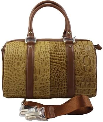 Blueblue Sky 12 Inch Women's Genuine Leather Bowling Style Top Handle Handbag Brown #2215