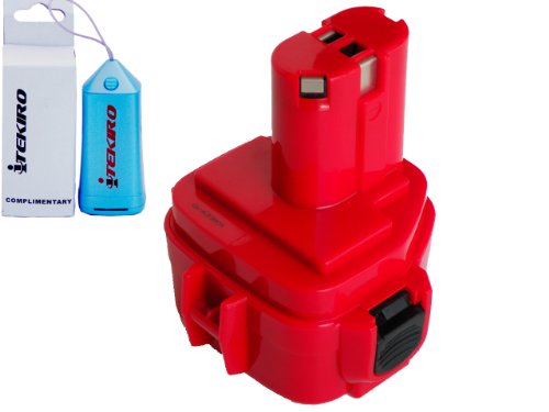 iTEKIRO 12V 2000mAh Ni-Cd Battery for Makita ML120, ML121 Head Lamp, ML122, ML123 Fluorescent Automotive Light, ML124, UB120D, UB120DWA, UB120DWB + iTEKIRO Mini Speaker