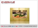 Evervue LT 18.5 Gold Finish Stainless Steel Kitchen TV