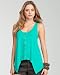 Button Front Asymmetric Tank - DEEP GREEN (XS)
