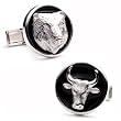 Enamel Bear and Bull Cufflinks - Specialty Formal Wear - Cufflinks