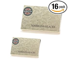 Fresh Marrons Glaces (Glazed Chestnuts) Confiseur - 1 x Box of 16 pcs by Chestnuts