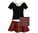 Bonnie Jean Little Girls 4-6X BLACK WHITE RED PLAID MOCK-LAYERED DROP WAIST Casual Comfort School Dress-6X BNJ-3292B-B33292