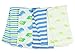 Gerber Boy Print Prefold Diaper Burp Cloths - Dinosaurs and Stripes (4 Count)