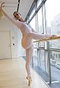 Pink Ballet Dance Clothes by KD dance - The Classic V Neck Knit Top & Matching Knit Roll Waist Tights / Leggings - The Professional Standard For Dancewear, Chic, Comfy and Constructed To Last Wash After Wash