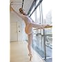 Pink Ballet Dance Clothes by KD dance - The Classic V Neck Knit Top & Matching Knit Roll Waist Tights / Leggings - The Professional Standard For Dancewear, Chic, Comfy and Constructed To Last Wash After Wash