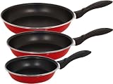 Review Magefesa 01SALOPROIR / Magefesa Provence Red Gloss Enamel On Steel 7 Inch, 9 Inch & 11 Inch Fry Pan Set (3 Piece)