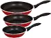 Magefesa Provence Red Gloss Enamel On Steel 7 Inch, 9 Inch & 11 Inch Fry Pan Set (3 Piece)