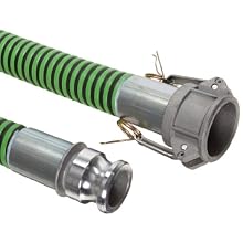 Goodyear EP Green Hornet XF Rubber Suction/Discharge Hose Assembly, Aluminum Cam And Groove Couplings