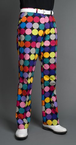 Loudmouth Golf Pants Disco Balls Black 40/32