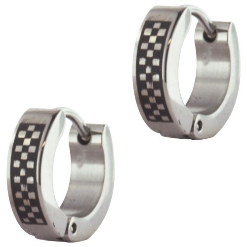Checkered Stud Earrings - For Valentines Day Gift