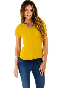 Sheer Layers Blouse in Mustard