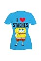SpongeBob SquarePants Mustache Girls T-Shirt Plus Size