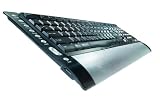Vivanco B_KB MM Media Multimedia-Tastatur mit eingebauten USB Hub und 4 Multimedia-Sondertasten schwarz / silber