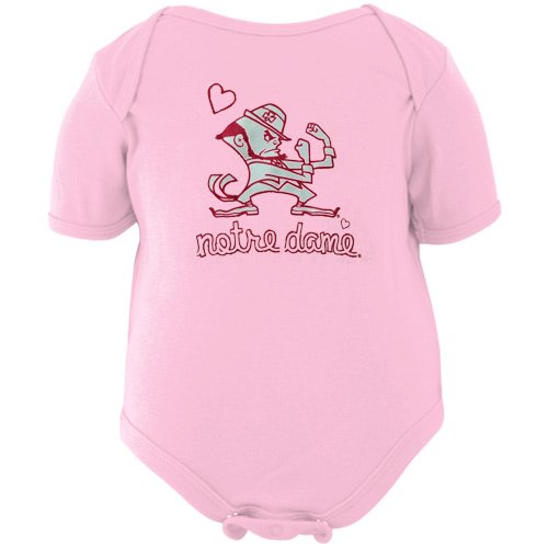 Notre Dame Fighting Irish Infant Pink Heart Bodysuit (18 Months)
