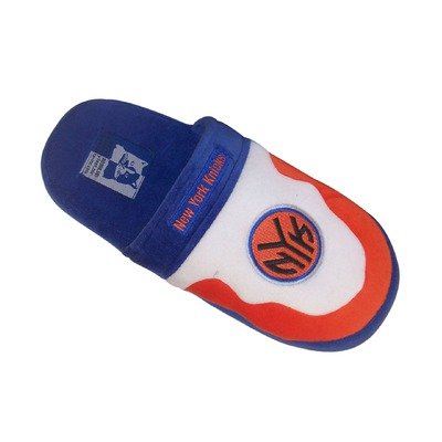 New York Knicks Scuff Slipper Size: 6-7.5, Color: Blue / Orange / White