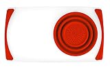 Dexas Over the Sink Strainer Board, 11.5 x 20", Natural/Red