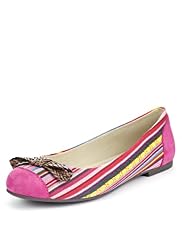 Water Repellent Multi-Striped Pumps